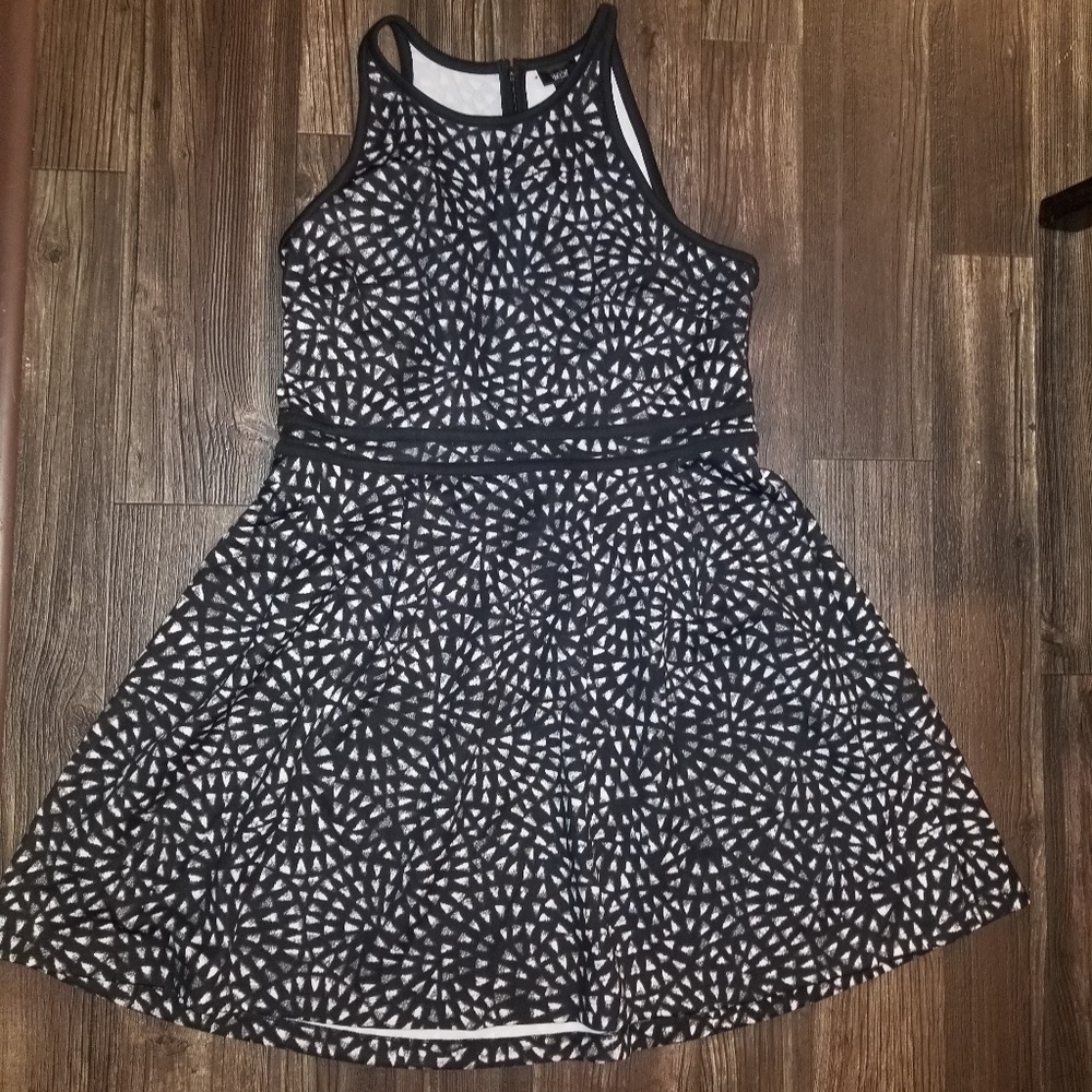 Geometric skater dress